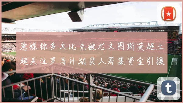 意媒称多夫比克被尤文图斯英超土超关注罗马计划卖人筹集资金引援